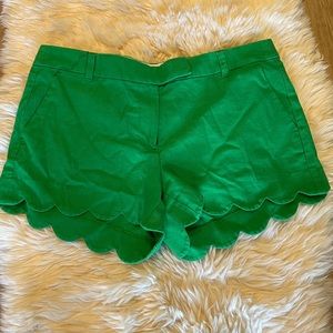J Crew.  Linen Scallop short. Sz 12